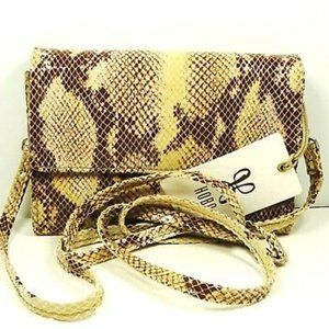 HOBO Jetty Genuine Sand Snake Color Leather Convertible Crossbody Bag